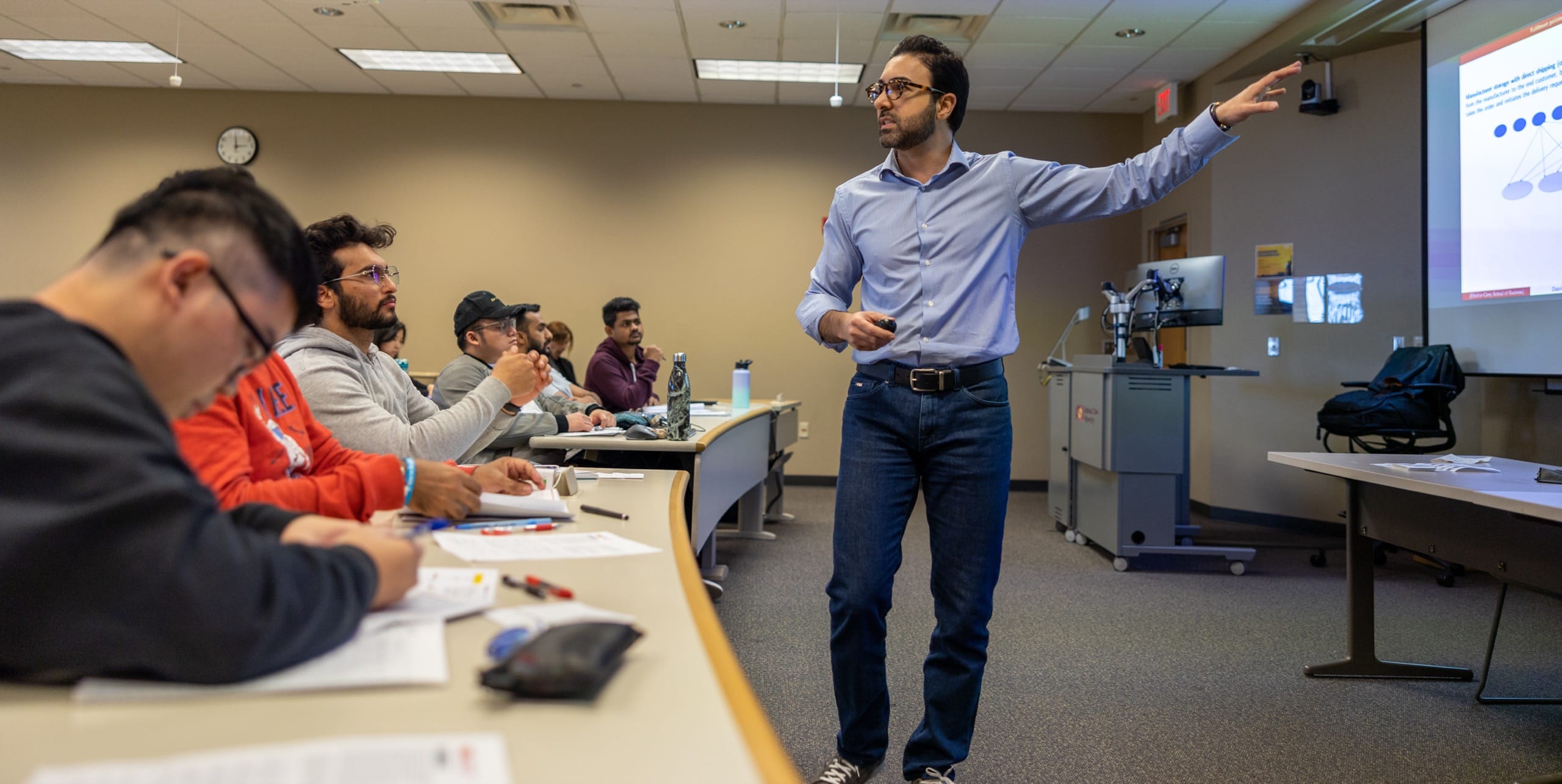 ASU professor teaching students in classroom