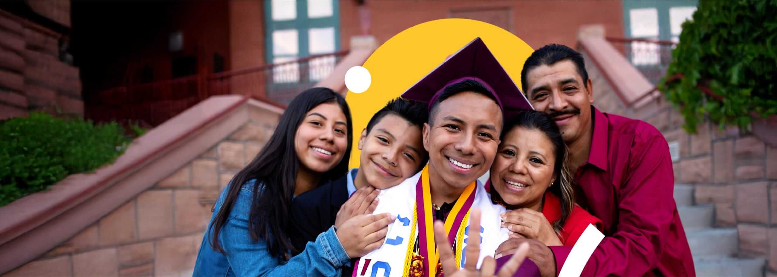 ASU family posing for a graduation photo